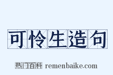 可怜生造句是什么意思的图片